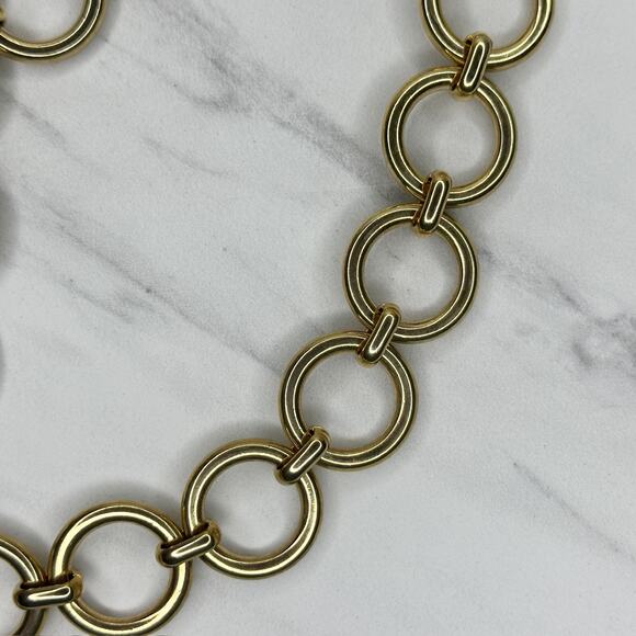 Chunky Gold Tone Chain Link Belt Toggle Clasp Extra Small/Small XS/S ✨ main image 6
